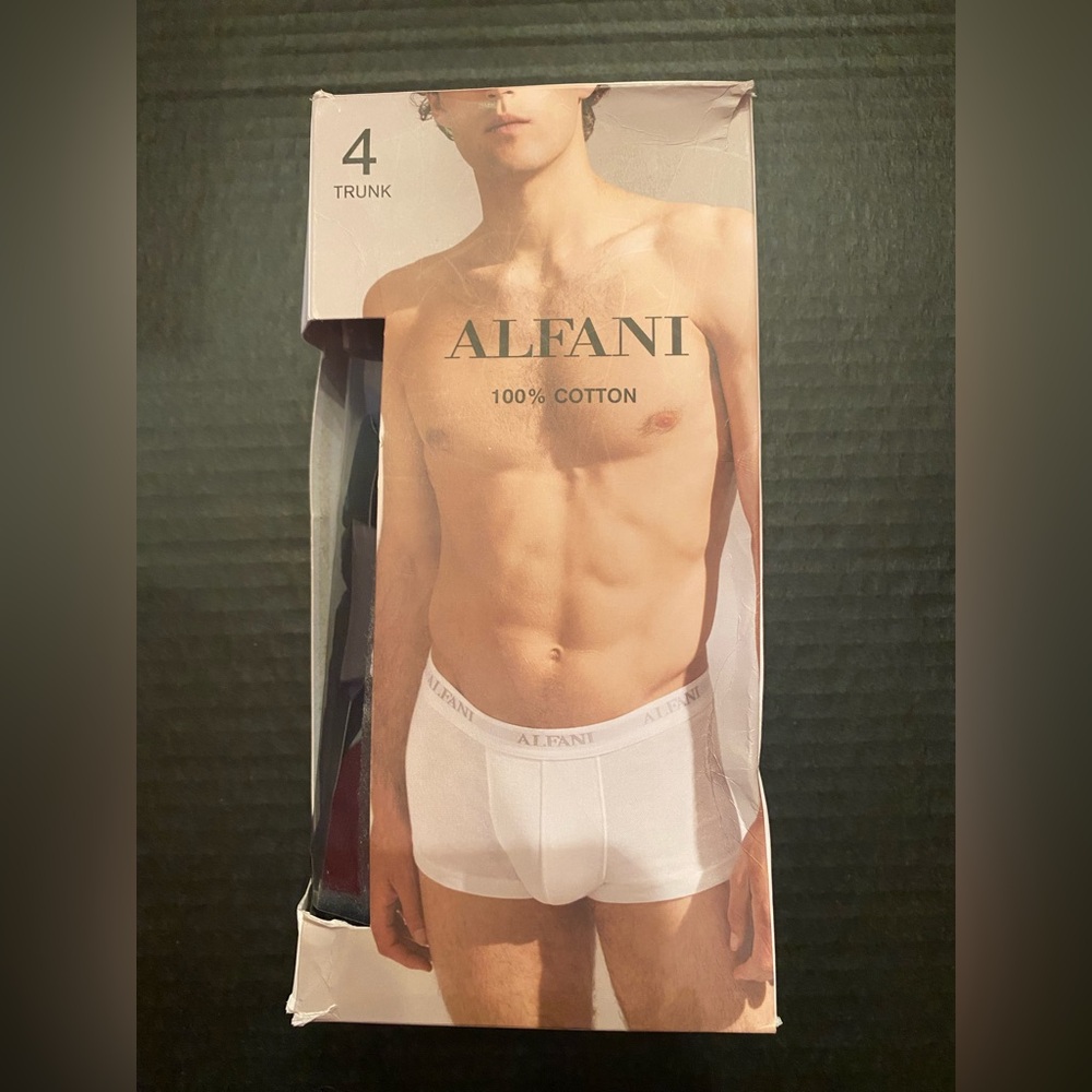 Alfani Men’s 4‎ Pack Trunks Boxer Briefs in Black Size Small 29-31 NWT